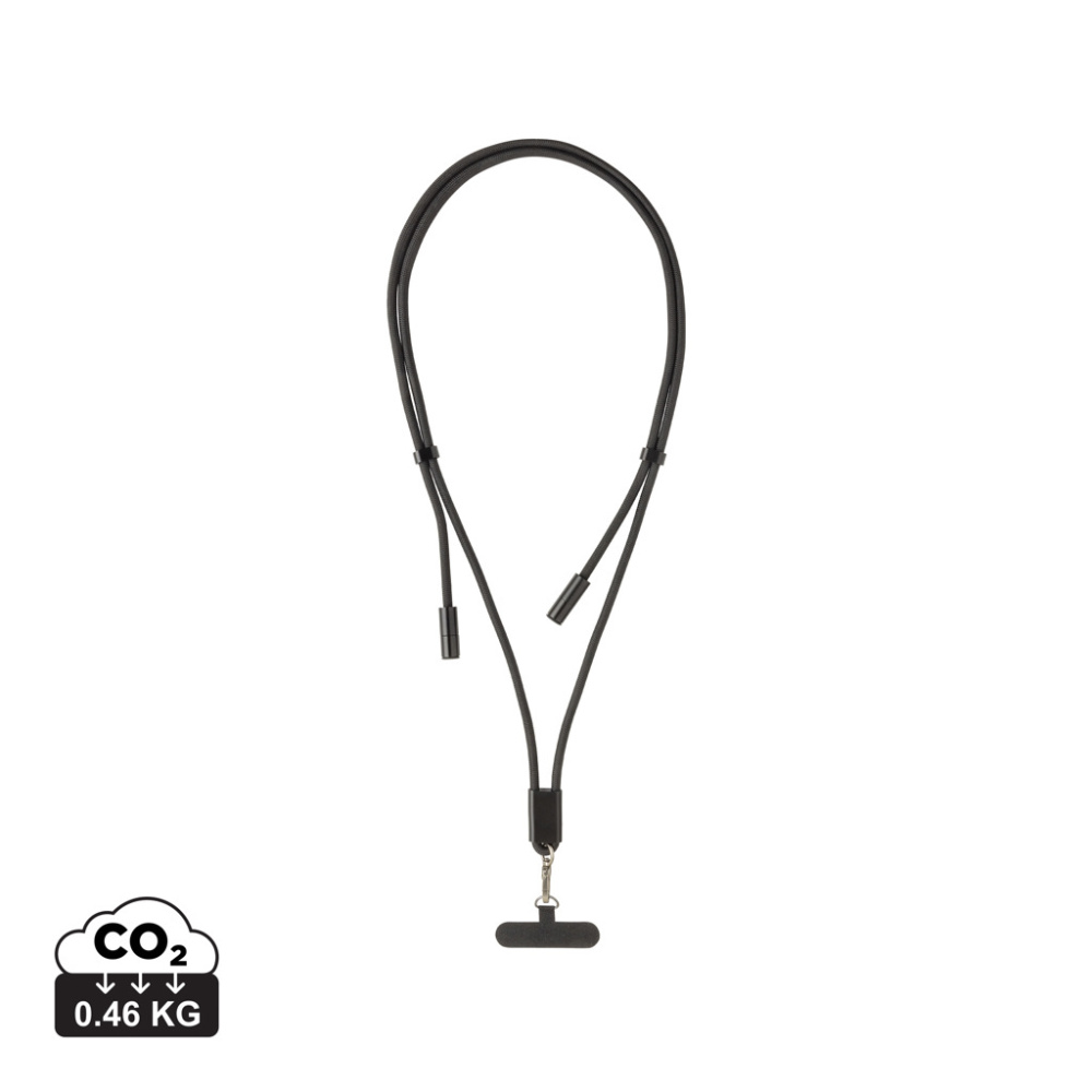 Logotrade promotional item picture of: LoopAmp RCS RPET adjustable phone cord with 60W cable